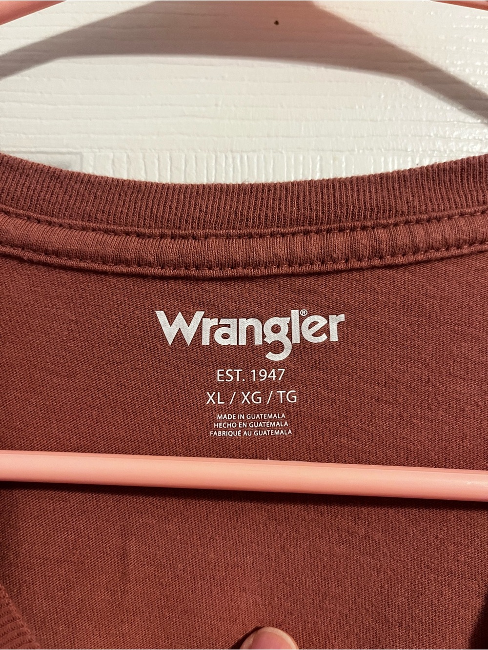 Wrangler | “Leave Her Wild” Rust Long Sleeve Graphic Tee - Sz XL - Picture 4 of 5